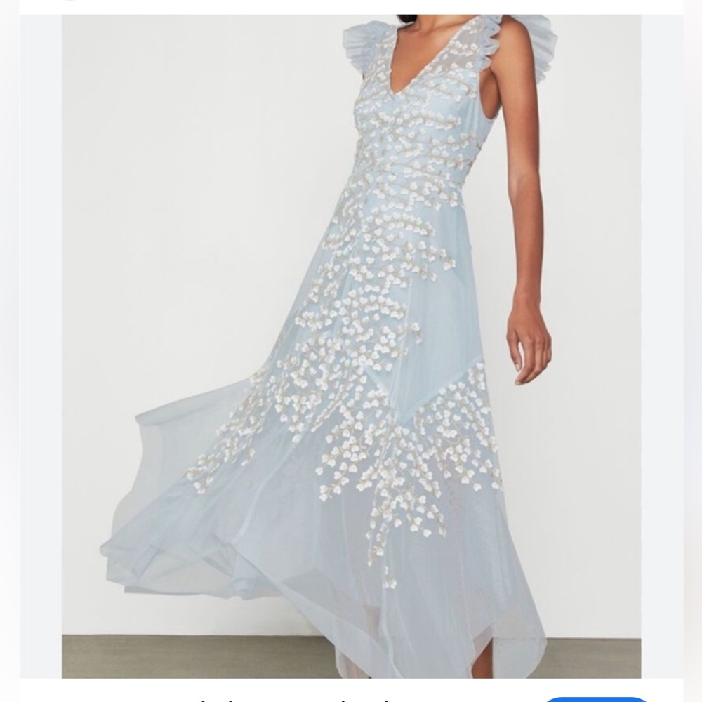 BCBG Maxazria Embroidered Tulle Dress